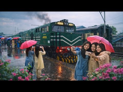 Live view from Locomotive Cab train journey from Train driver cab front view