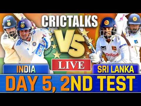 🔴 Live: IND vs SL, Day 5, 2nd Test Live Match Today, Cricket Live Score, Commentary, 1st Session