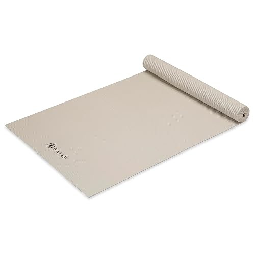 Alfombrilla de yoga Gaiam - Alfombrilla de ejercicio y fitness premium de 5 mm de grosor sólido antideslizante