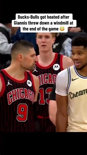 Things got heated after Giannis' windmill dunk 👀