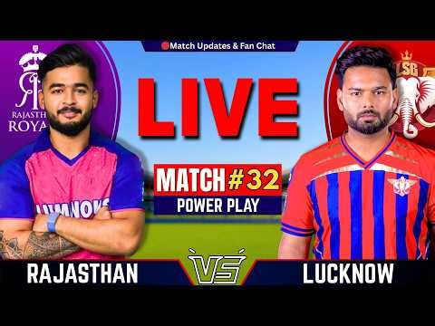 🔴IPL Match : Lucknow vs Rajasthan, 32nd Match IPL 2026 | Live Cricket Match Today | RR vs LSG Live