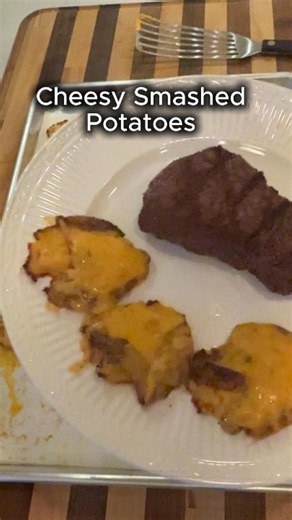 Cheesy Smashed Potatoes | Crispy, No Boiling