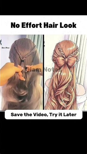 Hair Bow Half-Up Hairstyle 🎀 Cute & Easy Tutorial #Shorts #hairstyle #hairbow #cutehairstyle