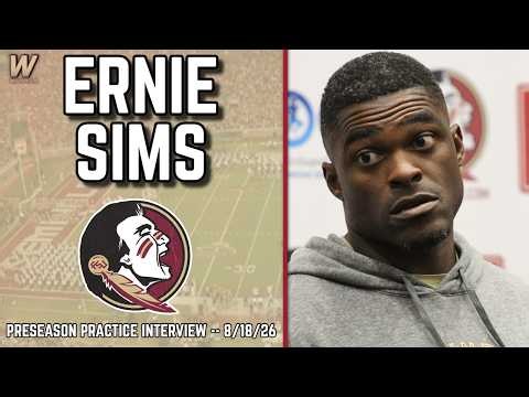Ernie Sims Preseason Practice Interview 8-18-26 | FSU Football | Florida State Football | Warchant
