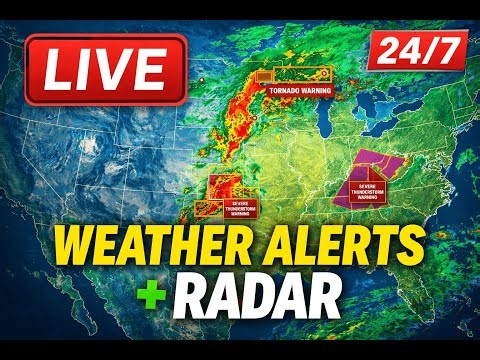 LIVE Weather Alerts + Radar (USA) | Tornado, Severe, Flood, Winter, Fire