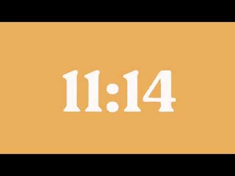 20 minute countdown timer| Silent timer with bell sound | Orange background
