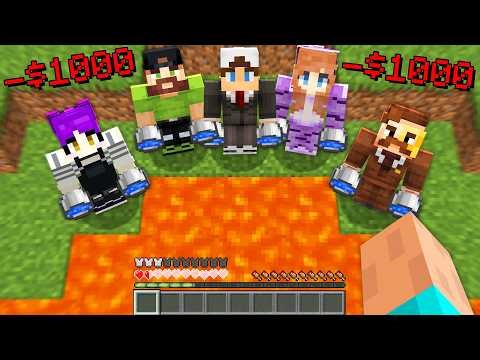 Minecraft, But If I DIE My Friends LOSE $1,000...