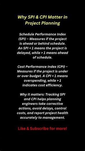 Why SPI & CPI Matter in Project Planning | Planning Engineer Tips