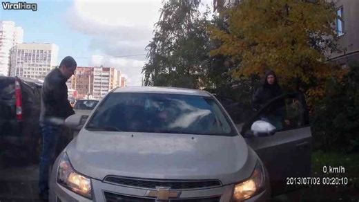 Road rage with pepper spray