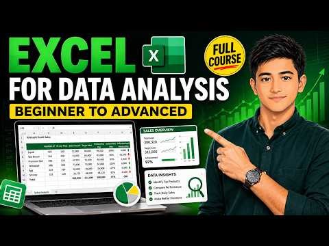 Excel Beginner to Advanced Full Course for Data Analysis | Day 1