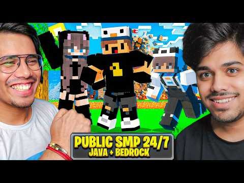 Minecraft SMP LIVE || PUBLIC SMP 24/7 JAVA + BEDROCK