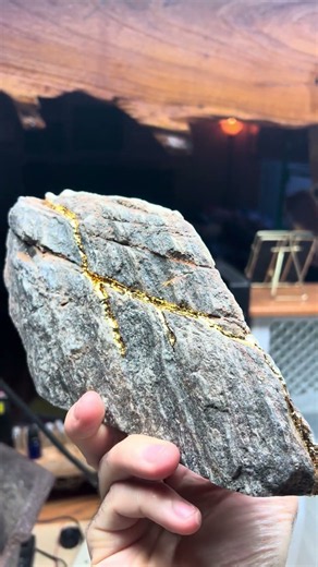 Gilded Skagit River stone