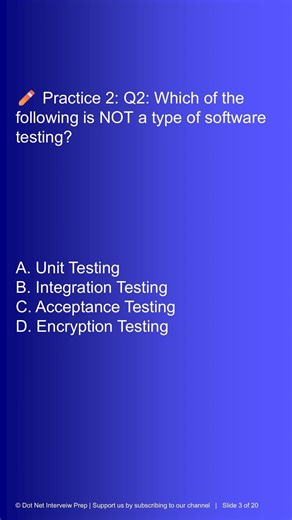 Quick .NET Quiz Testing and Debugging - Quiz - 02
