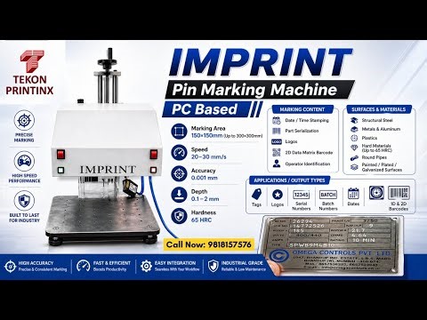 NamePlate Marking with PC Based Marking Machine | IMPRINT Marking System | Printinks Technologies