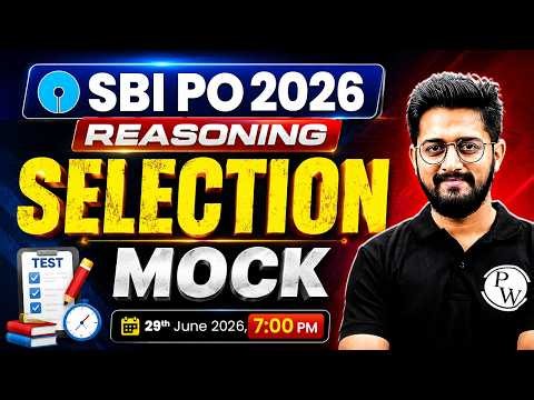 SBI PO 2026 | SBI PO Reasoning Mock Test | Selection Mock | SBI PO Reasoning | by Sachin Sir
