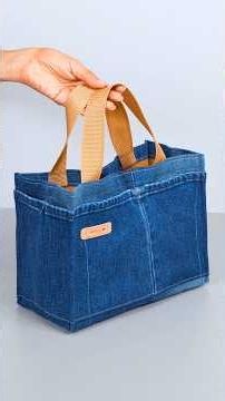 How to Make Tote Bag from Old Jeans Easily Miarti - Sewing Tips🪡🧵✂️👖 👜
