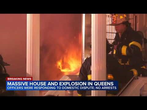Massive house fire and explosion in Queens injures 11