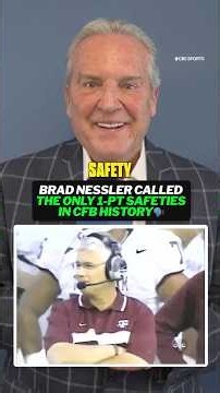 Brad Nessler was on the call for the ONLY TWO 1-point safeties in CFB history.