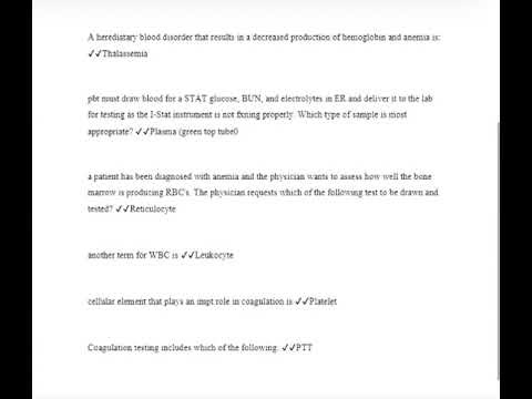 ASCP Certification Exam Practice Questions and Answers 100% Correct Latest Update 2026/2027