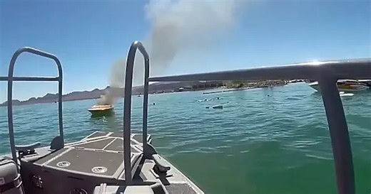Three rescued after boat explodes on Arizona lake