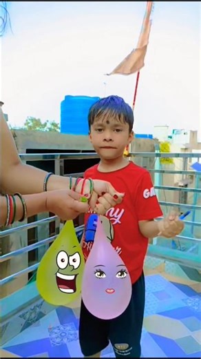 Anaya Popping Crying Water Balloon 😂| Happy Baby | 😂#shorts #viral #youtubeshorts #trending