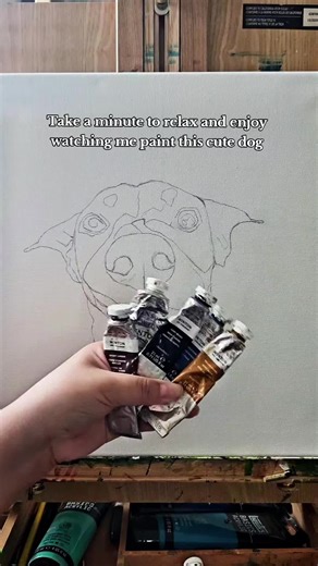 Charming Dog Portrait in Oil Paint