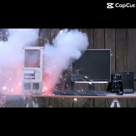 The computer exploded because of playing CD DVD cassettes