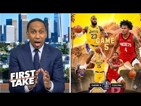 FIRST TAKE | Stephen A. SHOCKING PREDICTION: “LeBron will ELIMINATE KD” in Game 5 vs Rockets