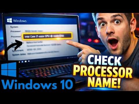 How to Check Processor Name and Model in Windows 10 Laptop/PC