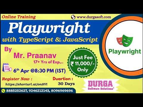 Playwright with TypeScript & JavaScript Online Training @ DURGASOFT