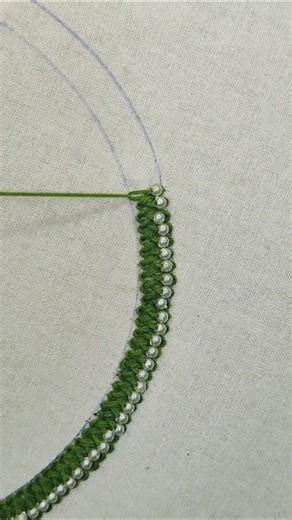 Easy and very trendy embroidery tutorial for beginners #shorts # #embroidery #viral #trending
