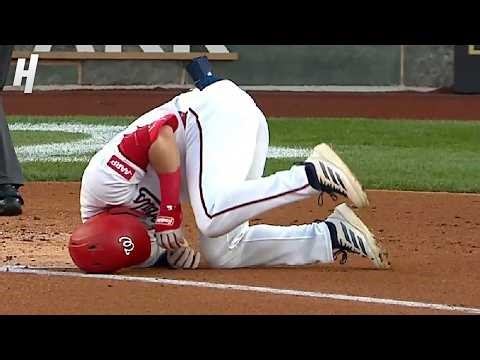 Jacob Young in SERIOUS pain after getting drilled in the ribs 😳