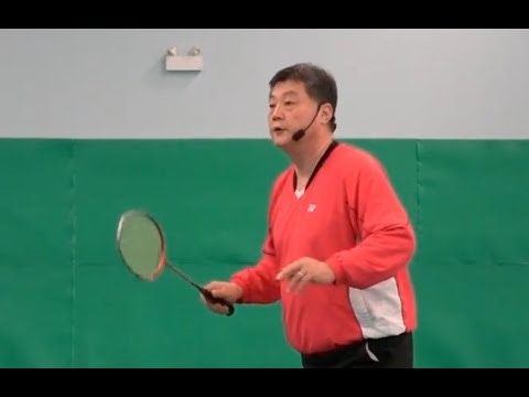 Badminton Stop your racket before you hit-Lesson 2. Backhand net & drive hitting actions with it