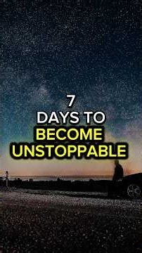 Do This For 7 Days, And You'll Become Unstoppable #Stoicism #SelfDiscipline #7DayChallenge