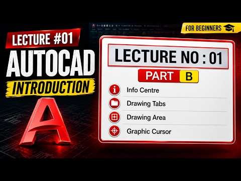 Autocad Lecture 1 Part B | Autocad For Beginners | Autocad Tutorial | Autocad | Learn Autocad