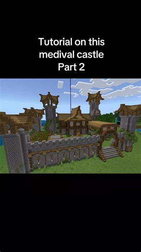 Part 2! Tutorial on the medival castle! #minecraft #minecraftbase #minecraftbuilding #minecrafttutorial #minecraftstreamer