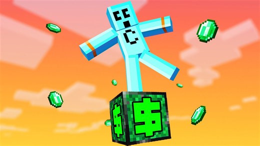 Staying alive with only a single shop block in Minecraft