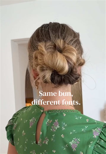 The messy bun I mastered last year is now trending>> it looks so good on everyone 🤌🏻 here’s what it looks like slicked, with smaller twists, and as more messy bun look! #bunstyle #messybun #updo #hairtransformation