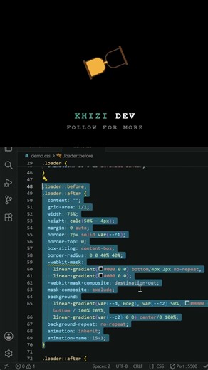 ⏳ Insane Hourglass Loader using only HTML & CSS—no JavaScript needed!