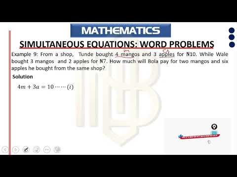 Simultaneous Equations Word Problems