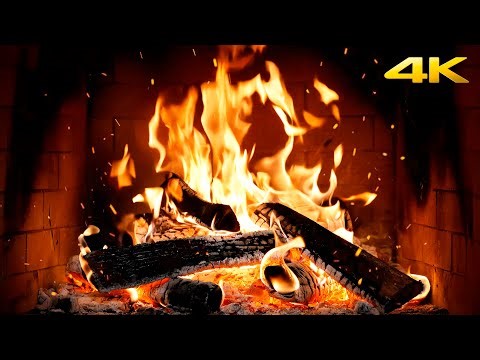 🔥 CHRISTMAS Fireplace with GENTLE Firelight and WHISPERING Crackles for GENTLE Holiday ATMOSPHERE
