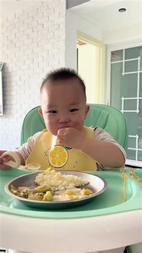 Xiaoyu Really Enjoyed This Meal 💛🥣 #xiaoyu #mealtime #babyfood