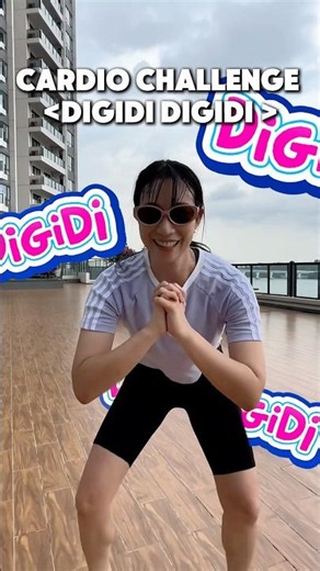 Cardio challenge 😆Digidi digidi 🎶 #cardio #dancechallenge