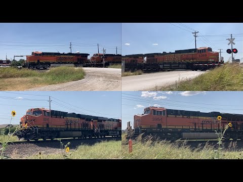 4 BNSF Trains at Justin, TX (July 10, 2026)
