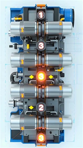 The Exact Sequence That Makes Engines Run Smooth #engine #mechanical #tutorial