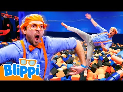 Blippi’s Jungle Jump! 🦁 Trampoline Park Fun | Blippi Animal Episodes | Educational Videos for Kids