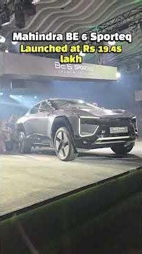Mahindra BE 6 Sporteq launched #shorts