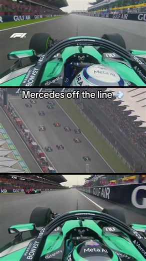 @Mercedes-AMG F1 went up to a 1-2 before we’d even made it to turn 1 😮‍💨 #f1 #f1drivers #kimiantonelli #georgerussell #bahraingp