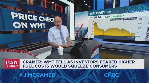 Walmart fell as investors feared higher fuel costs would squeeze consumers: Cramer