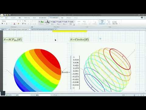 Plot-154-Sphere's 3D Contour plot of Mesh and lines Data.